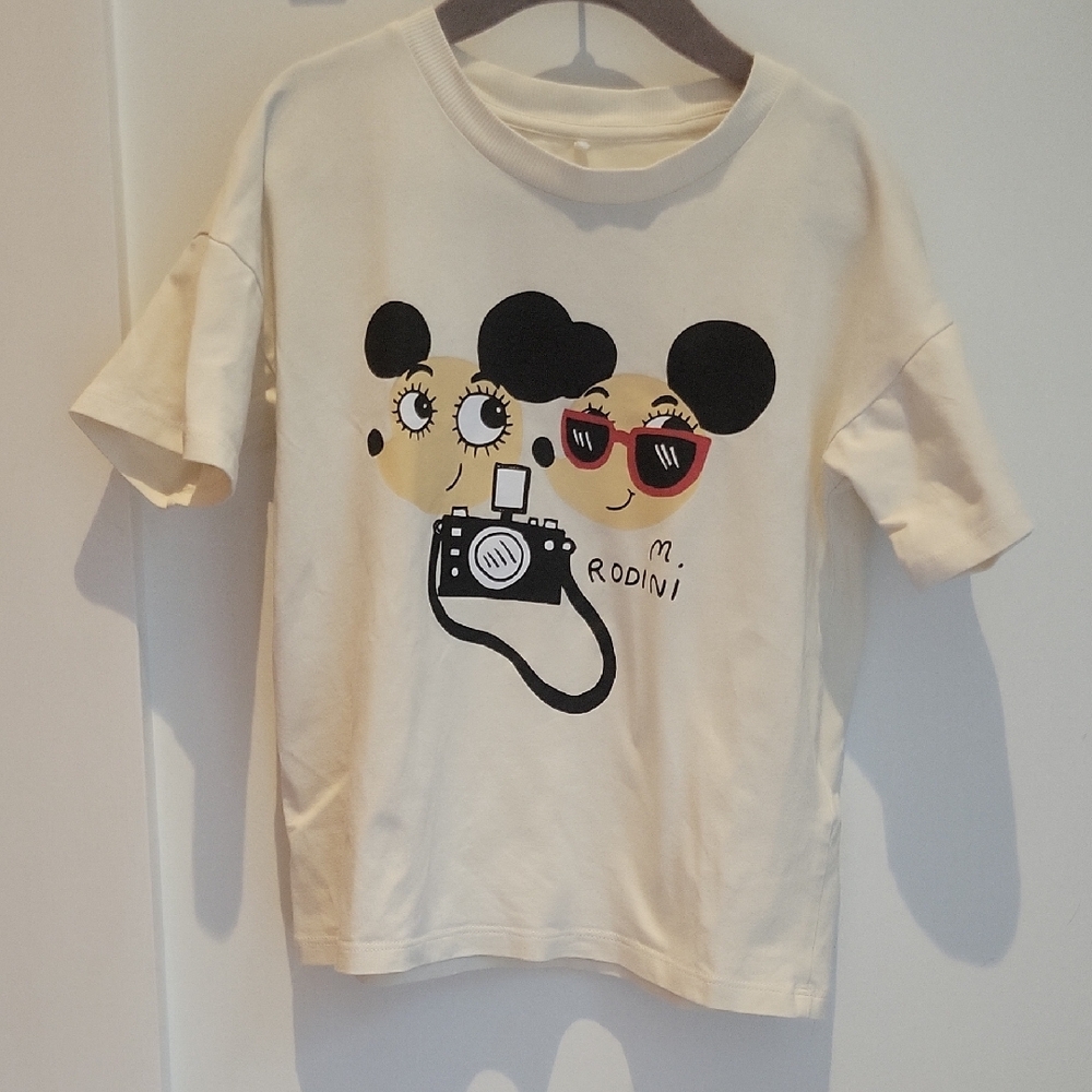 Mini Rodini Mouse Camera Tee 5/7yr